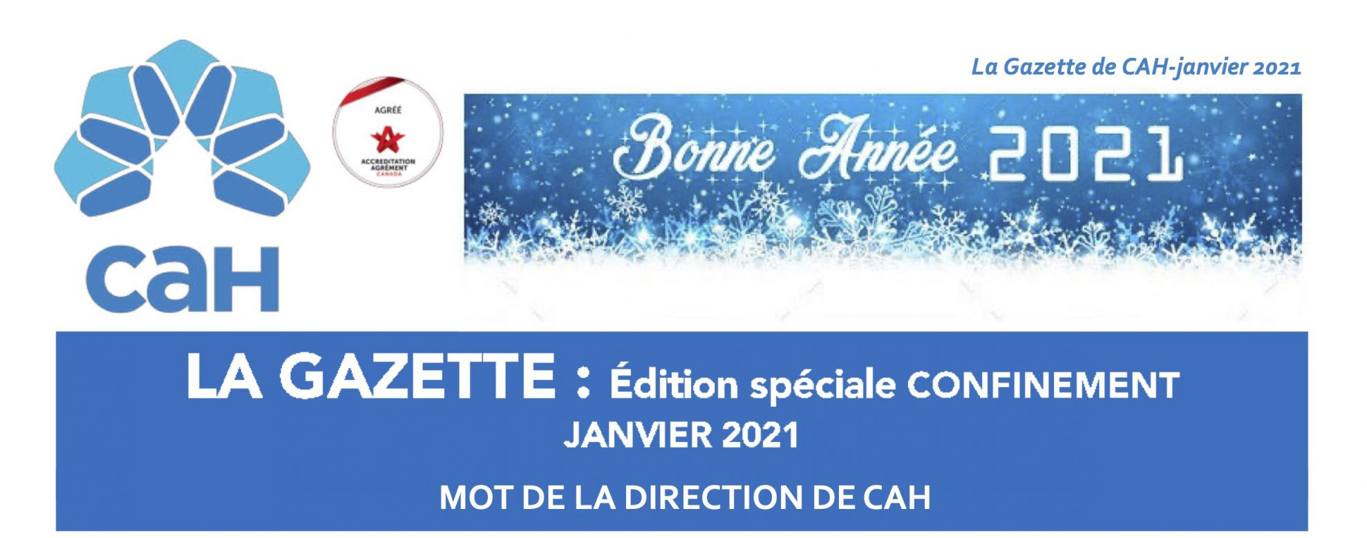 Image pour La Gazette-édition spéciale CONFINEMENT January 20, 2021