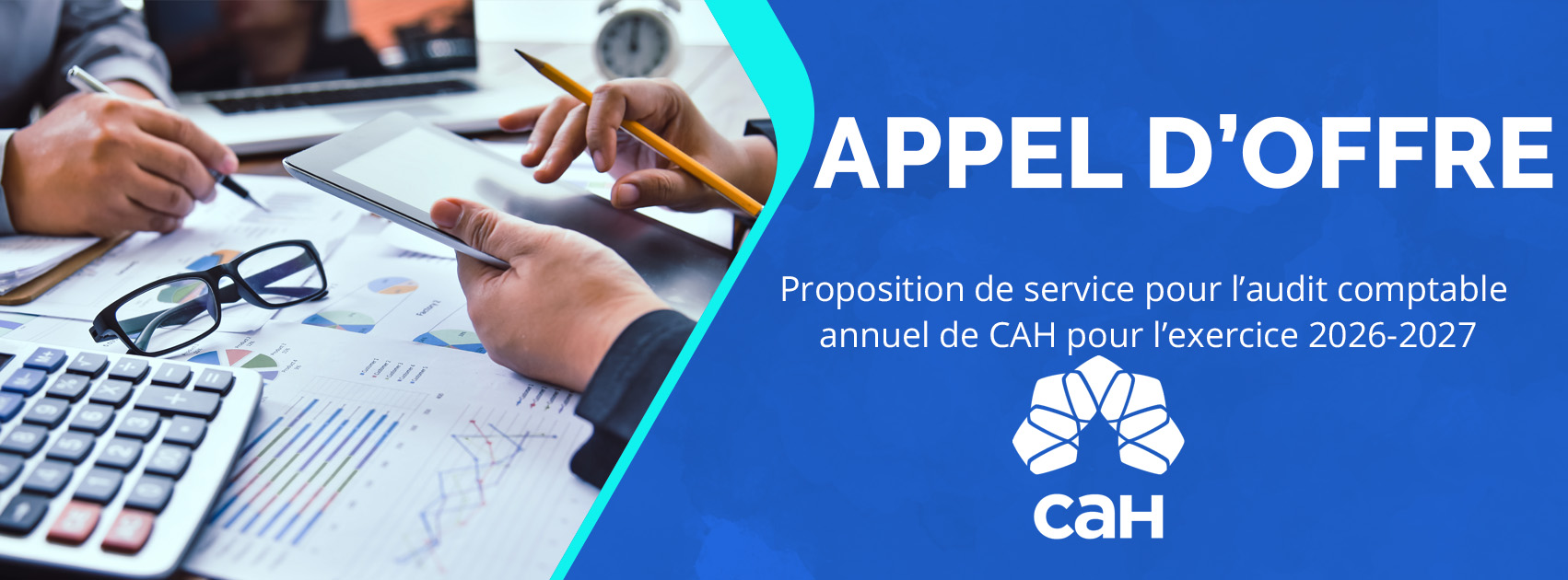 Appel d&rsquo;offre – Service d&rsquo;audit comptable de CAH